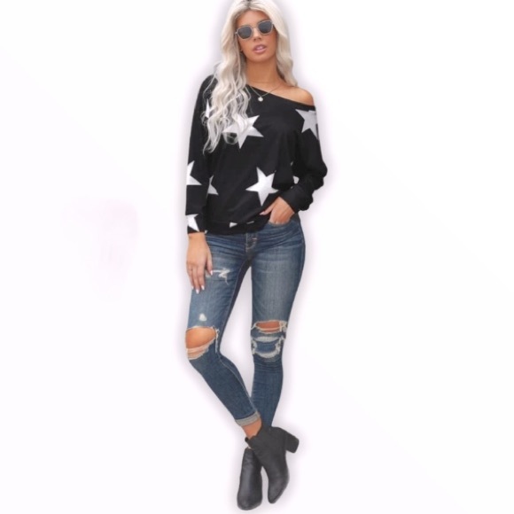 #4051 Asymmetrical Star Gaze Sweatshirt - Picture 12 of 17